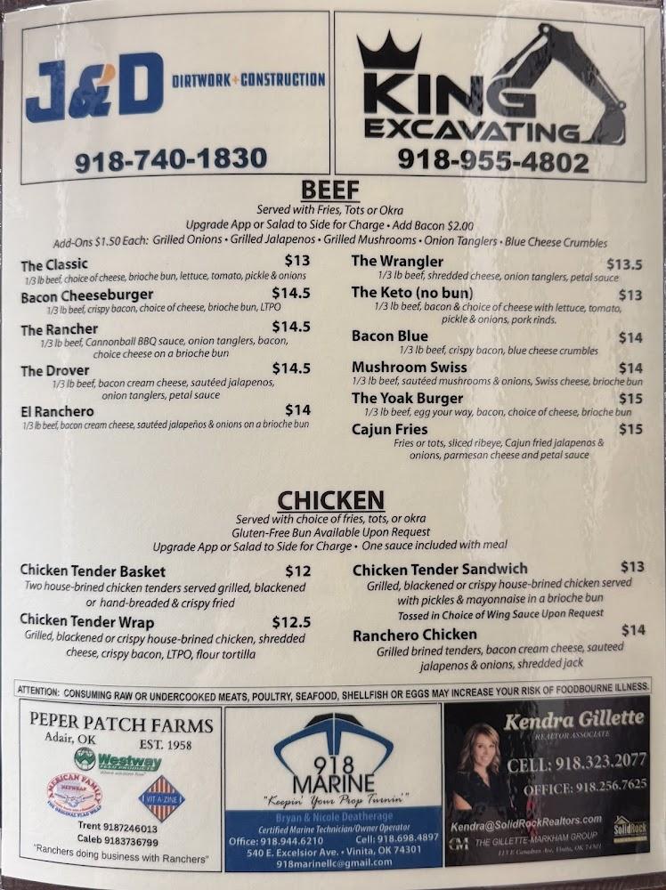 The Oak Bar and Grill Menu image 4